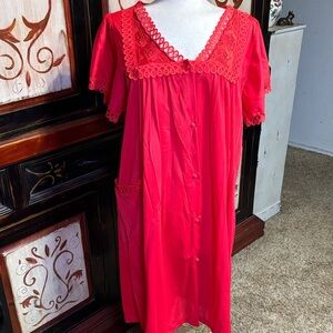 Vintage Kelly Reed Red Night gown